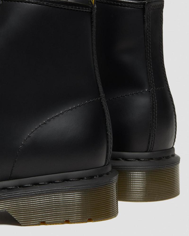 Black Women's Dr Martens 101 Smooth Leather Ankle Boots | CA 7YXF